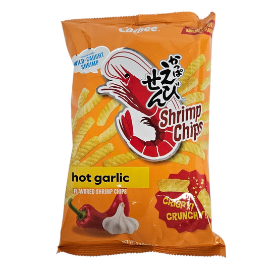 CALBEE SHRIMP CHIPS GARLIC 卡樂B 日本蝦條*蒜味*（3.3 OZ）
