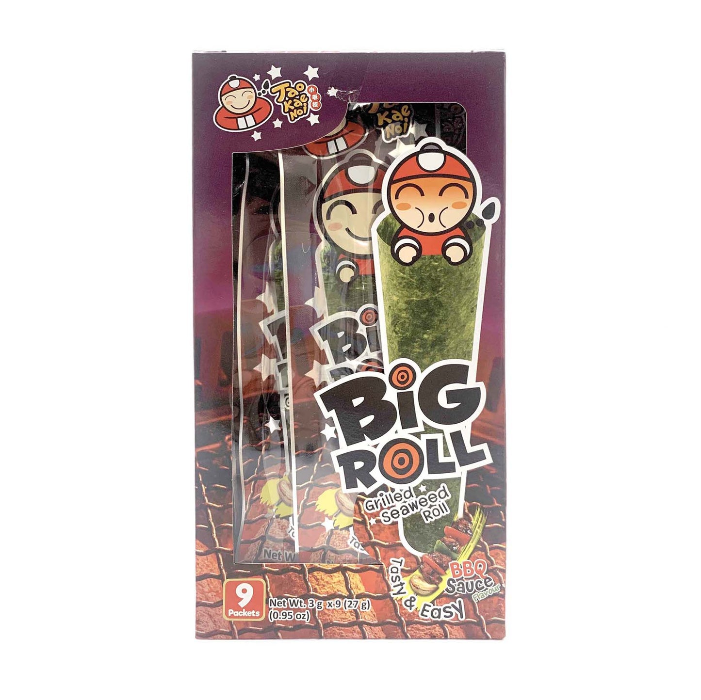 TAOKAENOI GRILLED SEAWEED ROLL(BBQ) 小老闆 紫菜卷*燒烤味*盒裝（9'Sx3 G）