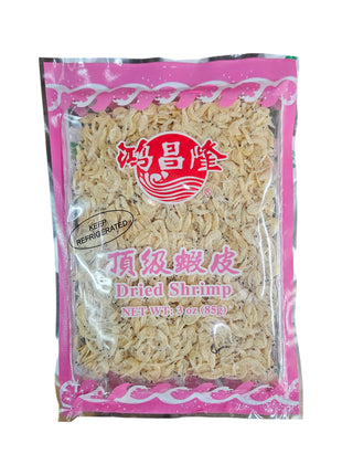 PREMIUM DRIED PINK SHRIMP SKIN 鴻昌隆 粉紅蝦皮-頂級（3oz）