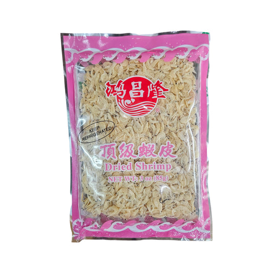 PREMIUM DRIED PINK SHRIMP SKIN 鴻昌隆 粉紅蝦皮-頂級（3oz）
