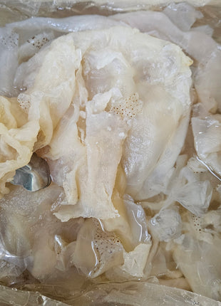 PREMIUM JELLY FISH SLICE FROM ZHANJIANG 中國  湛江特級海蜇皮(木箱)55LB