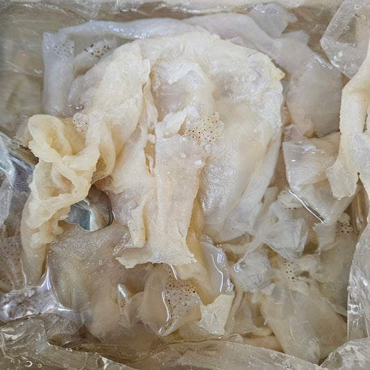 PREMIUM JELLY FISH SLICE FROM ZHANJIANG 中國  湛江特級海蜇皮(木箱)55LB