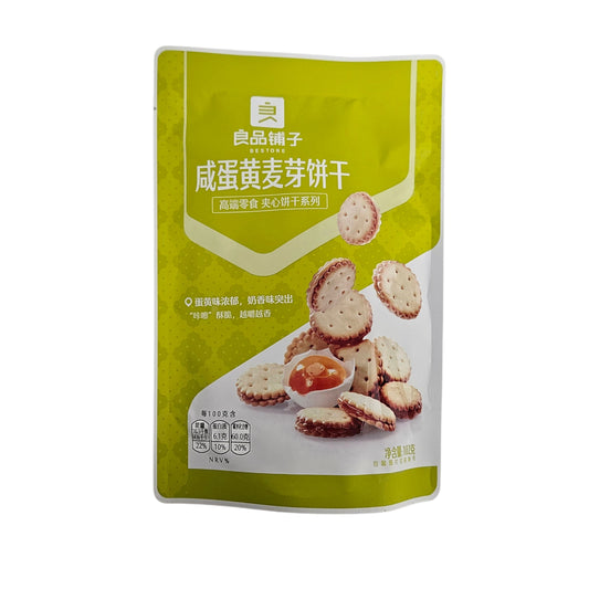 BESTORE SALTED BISCUIT 良品鋪子鹹蛋黃麥芽餅乾(102G)