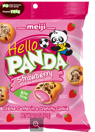 MEIJI HELLO PANDA STRAWBERRY 明治 熊仔餅草莓味 (2.2 OZ)