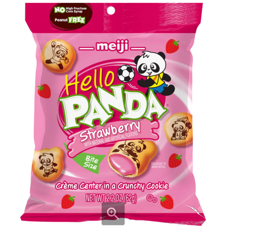 MEIJI HELLO PANDA STRAWBERRY 明治 熊仔餅草莓味 (2.2 OZ)