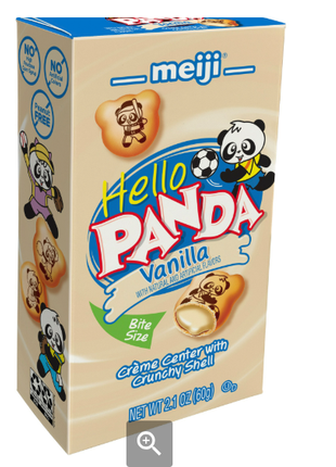 MEIJI HELLO PANDA BISCUITS WITH MILK FILLING (S) 明治 熊仔餅牛奶味(小)60G