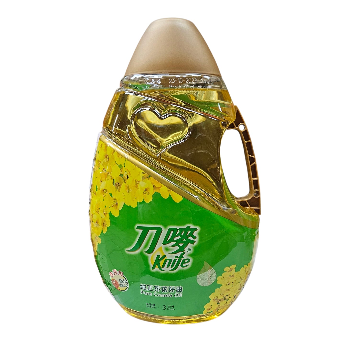 KNIFE BRAND PURE CANOLA OIL 刀 嘜 純正芥花籽油 (3 LTR)