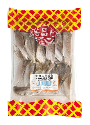 H.C.L DRIED CROAKE FISH 鴻昌隆 切條三牙鹹魚(6 OZ)