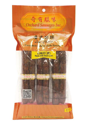 UNCOOKED CHINESE STYLE SAUSAGES MADE WITH DUCK LIVER 奇有 廣式臘腸*純鴨肝*(14 OZ)
