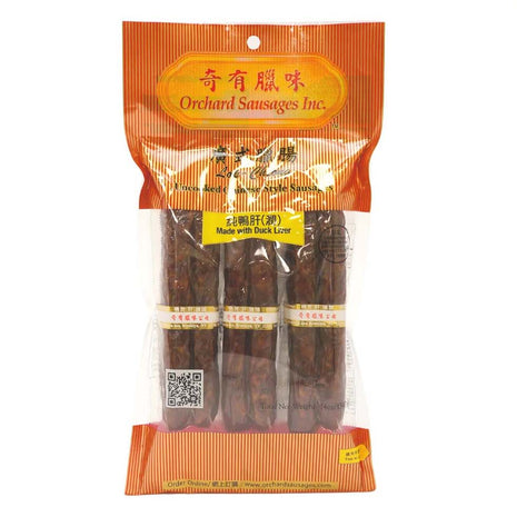 UNCOOKED CHINESE STYLE SAUSAGES MADE WITH DUCK LIVER 奇有 廣式臘腸*純鴨肝*(14 OZ)