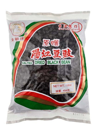 GOLDEN LION PRESERVED BLACK BEAN 金獅 陽江豆豉(16 OZ)
