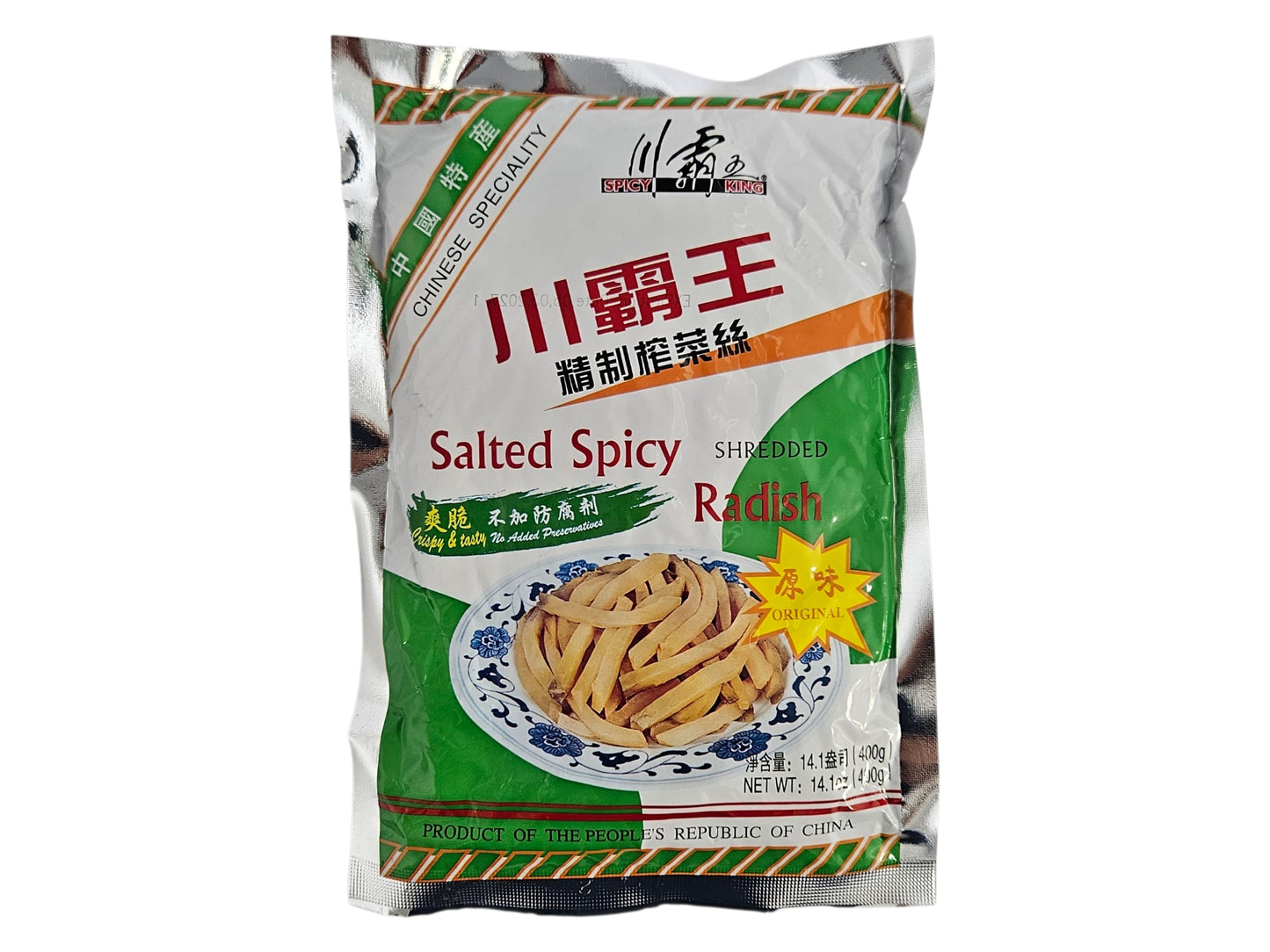 SHREDED PRESERVED 川霸王 榨菜絲*原味*（14 OZ）