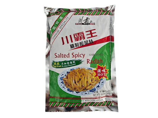 SPICY KING SPICY PRESERVED MUSTARD 川霸王 榨菜絲*辣*(14 OZ)