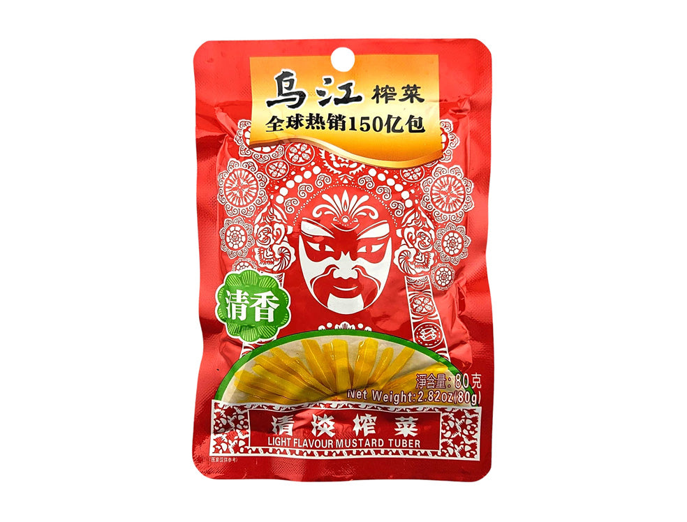 WU JIANG  PRESERVED VEGETABLE 烏江 榨菜*清香*(80 G)