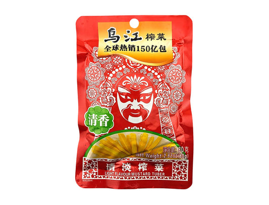 WU JIANG  PRESERVED VEGETABLE 烏江 榨菜*清香*(80 G)