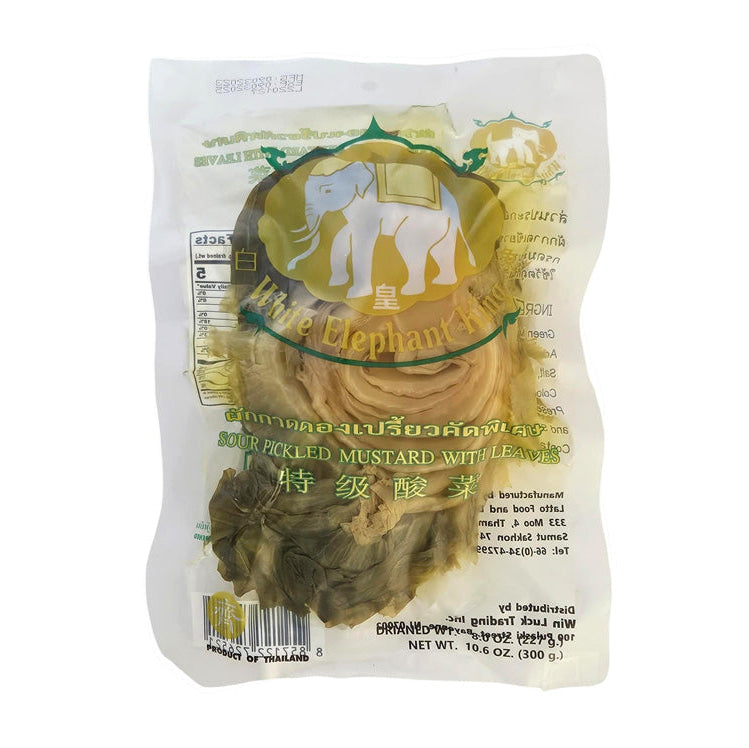 WHITE ELEPHANT SOUR PICKLED MUSTARD WITH LEAVES 白皇象 酸菜(300 G)