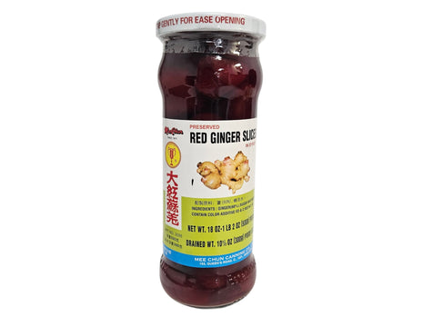 MEI CHUN GINGER SLICED IN SYRUP 美珍 大紅酥薑(18 OZ)