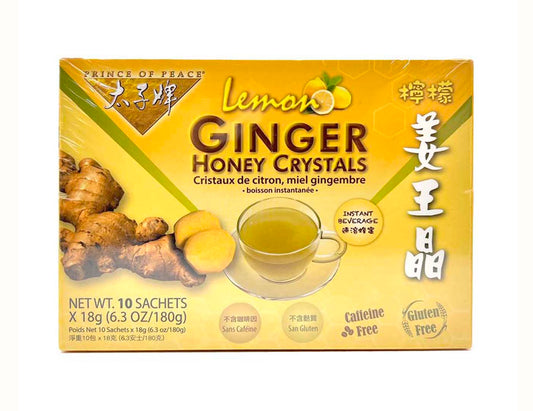 PRINCE OF PEACE GINGER HONEY CRYSTAL W/LEMON 太子 速溶檸檬蜂蜜薑王晶(10'Sx18G)