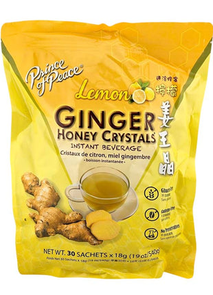 PRINCE OF PEACE  GINGER HONEY CRYSTAL W/LEMON 太子 速溶檸檬蜂蜜薑王晶(30'Sx18G)