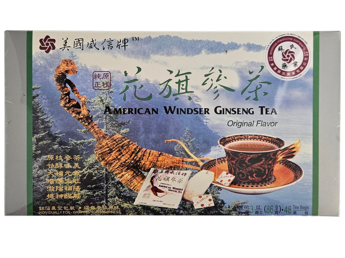WINDSER AMERCIAN GINSENG TEA 威信 原枝花旗參(48'S)
