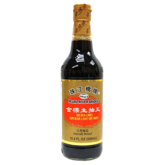 PEARL RIVER BRIDGE GOLDEN LABEL SUPERIOR LIGHT SOY SAUCE 珠江橋 金標生抽王(500 ML)