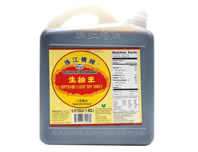 PEARL RIVER BRIDGE SUPERIOR SOY SAUCE 珠江橋 生抽王*膠罐*(5LB)