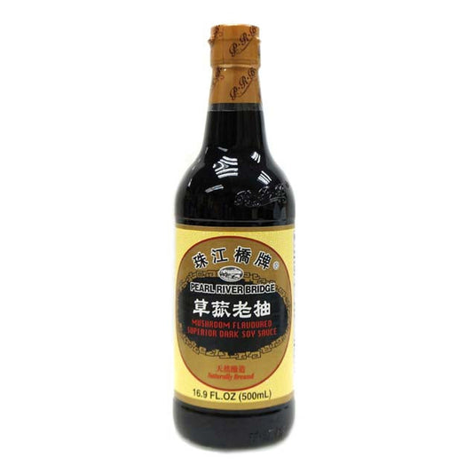 PEAR RIVER BRIDGE  MUSHROOM SOY SAUCE 珠江橋 草菇老抽(500 ML)