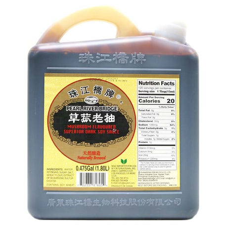 PEARL RIVER BRIDGE MUSHROOM DARK SOY SAUCE 珠江橋 草菇老抽(5 LBS)