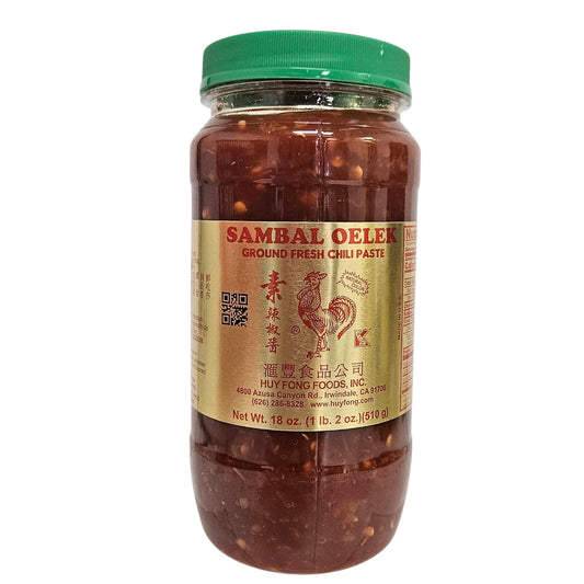 HUY FONG SAMBAL OELEK GROUND FRESH CHILI PASTE 匯豐 素辣椒醬(18 OZ)