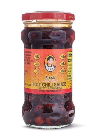 LAO GAN MA  TRIPLE SPICE IN JAR 老干媽 辣三丁油辣椒（280 G）