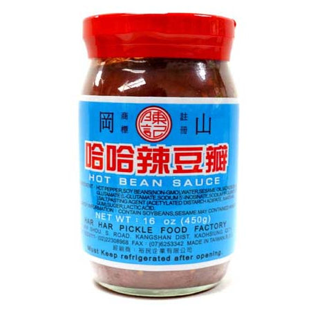 HAR HAR HOT SOY BEAN PASTE 哈哈 辣豆瓣醬（16 OZ）