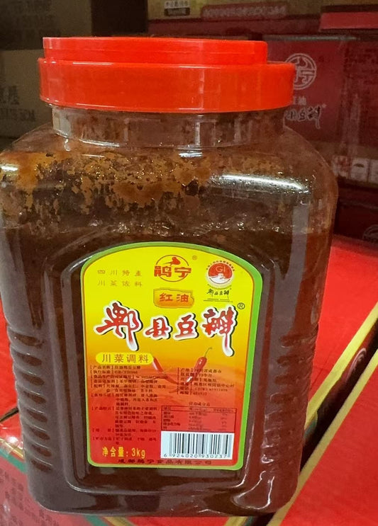 PIXIAN BEAN SAUCE  鵑寧/娟紅 紅油郫縣豆瓣醬(3000 G)