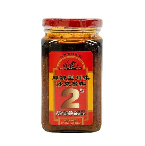 SUPER LUCKY SICHUAN SAUCE FOR SALAD 川霸王 麻辣川味炒菜醬料2號(350 G)