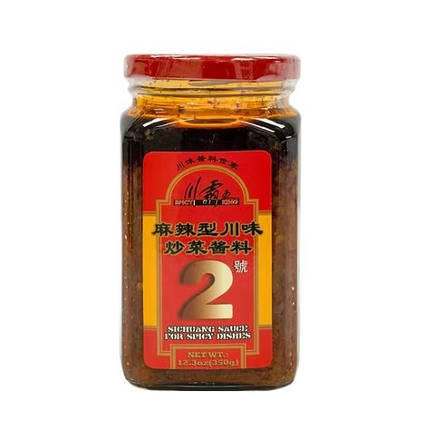 SUPER LUCKY SICHUAN SAUCE FOR SALAD 川霸王 麻辣川味炒菜醬料2號(350 G)