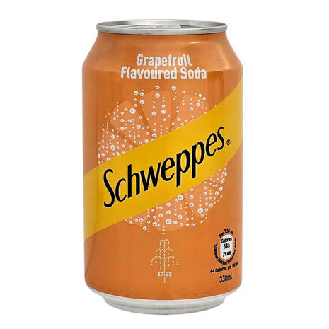 SCHWEPPES GRAPEFRUIT FLAVOURED SODA 玉泉 西柚味汽水(330 ML)