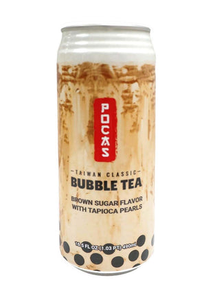 POCAS BUBBLE TEA BROWN SUGAR 黑糖珍珠奶茶（16.5 OZ）