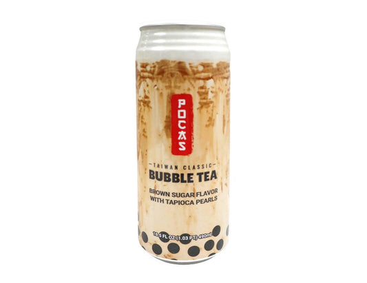 POCAS BUBBLE TEA BROWN SUGAR 黑糖珍珠奶茶（16.5 OZ）