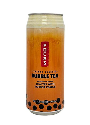 POCAS BUBBLE TEA THAI TEA 泰式珍珠奶茶（16.5 OZ）