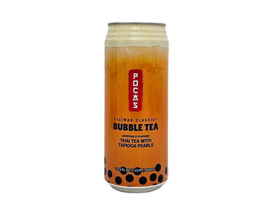 POCAS BUBBLE TEA THAI TEA 泰式珍珠奶茶（16.5 OZ）