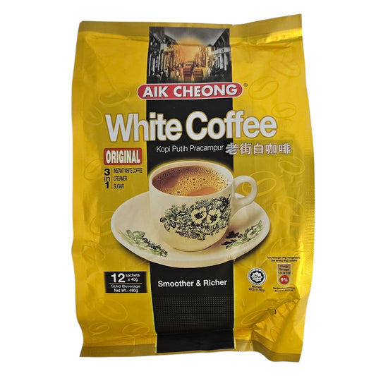 AIK CHEONG ORIGINAL SMOOTHER & RICHER WHITE COFFEE  益昌 更香濃白咖啡*三合一*（12x40 G）