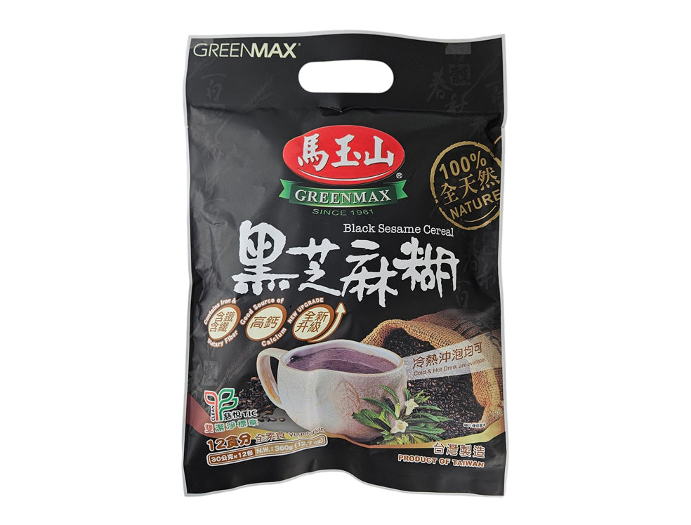 GREENMAX  BLACK SESAME CEREAL 馬玉山 黑芝麻糊(14.8 OZ)