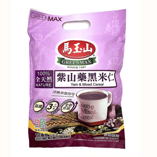 GREENMAX MIXED CEREAL POWDER 馬玉山 紫山藥黑米仁(12x30 G)