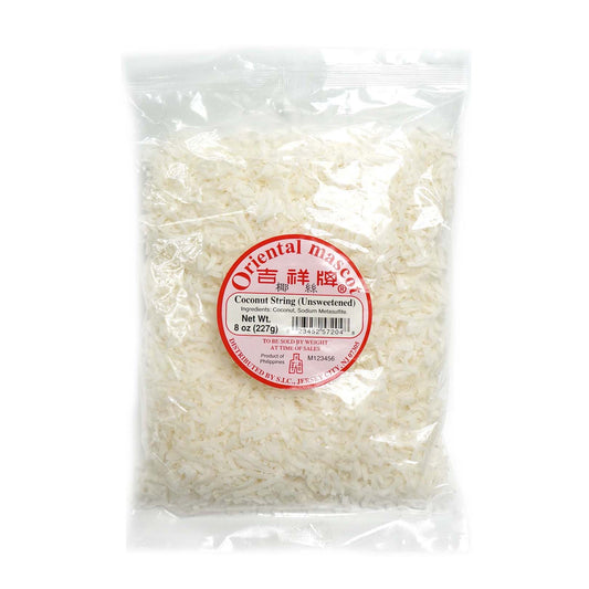 ORIENTAL MESCOT COCONUT STRING (UNSWEETENED) 吉祥 椰絲*粗*(8 OZ)