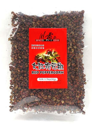 DRIED SZCHUAN PEPPER 川霸王 大紅袍花椒（50 G）