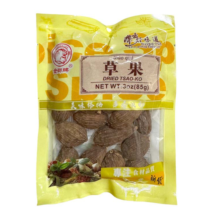 DRIED TSAOKO AMOMUM FRUIT (CAO GUO)  金獅  草果(3 OZ)
