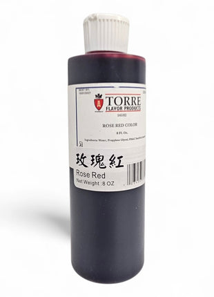 TORRO FOOD COLOR-ROSE RED 玫瑰紅水(8 OZ)