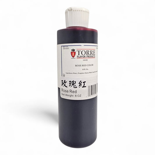 TORRO FOOD COLOR-ROSE RED 玫瑰紅水(8 OZ)