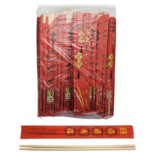 BAMBOO CHOPSTICKS 紅封套竹筷子(58 PC)