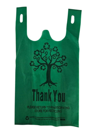 RECYCLE BAG 1/6 WOVEN GREEN 環保袋*1/6*