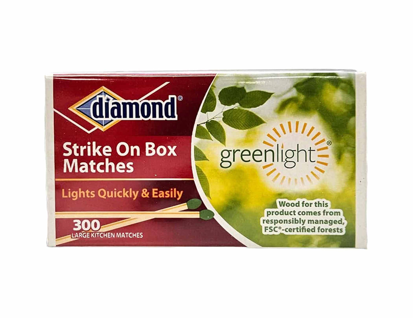 DIAMOND STRIKE ON BOX MATCHES 爐頭火柴(300'S)